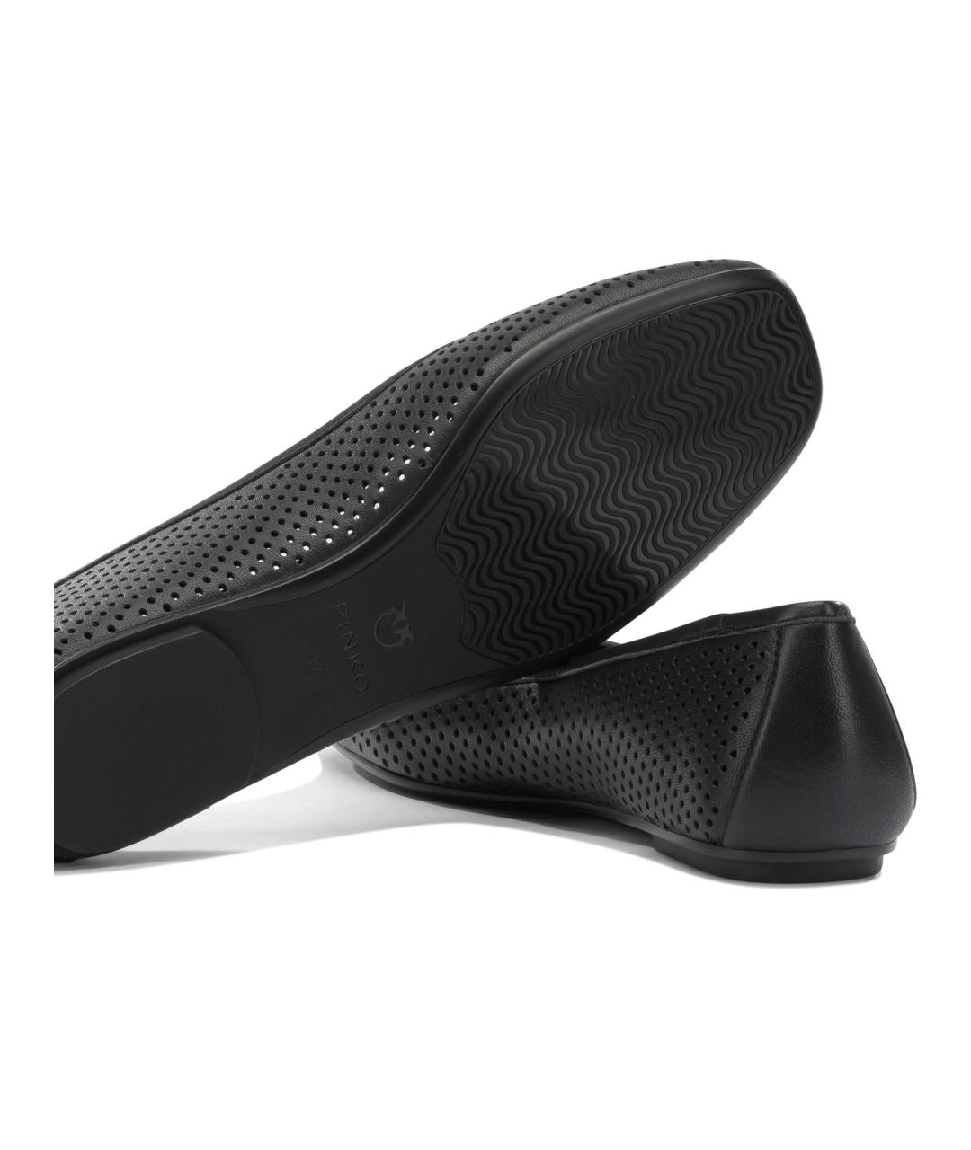 PINKO Черные кожаные балетки, фото 5