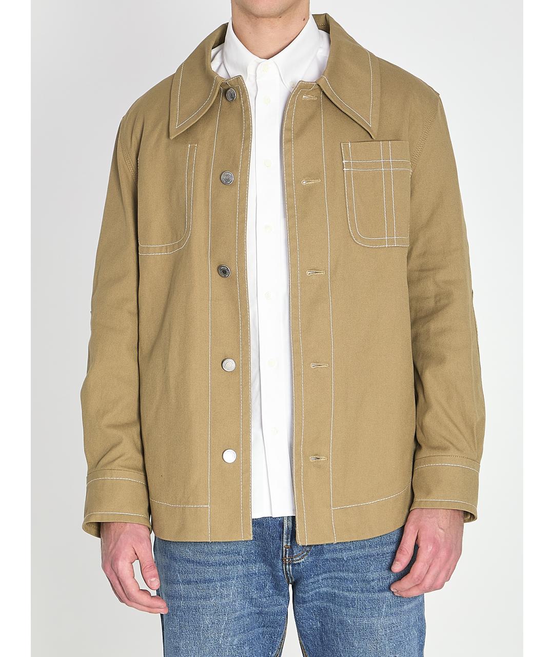 Ami Paris Бежевая хлопковая кэжуал рубашка, фото 2