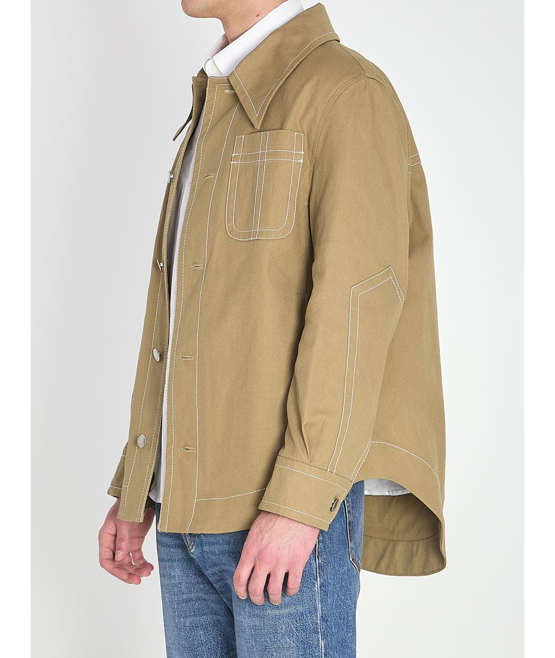 Ami Paris Бежевая хлопковая кэжуал рубашка, фото 3