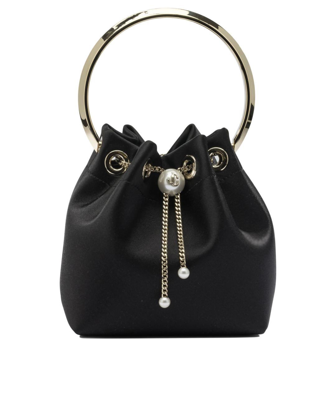 JIMMY CHOO Черная тканевая сумка с короткими ручками, фото 1