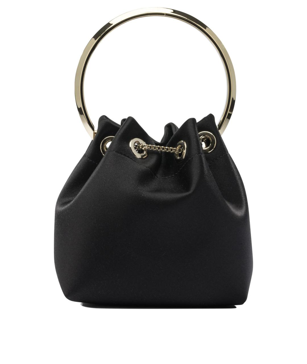 JIMMY CHOO Черная тканевая сумка с короткими ручками, фото 3