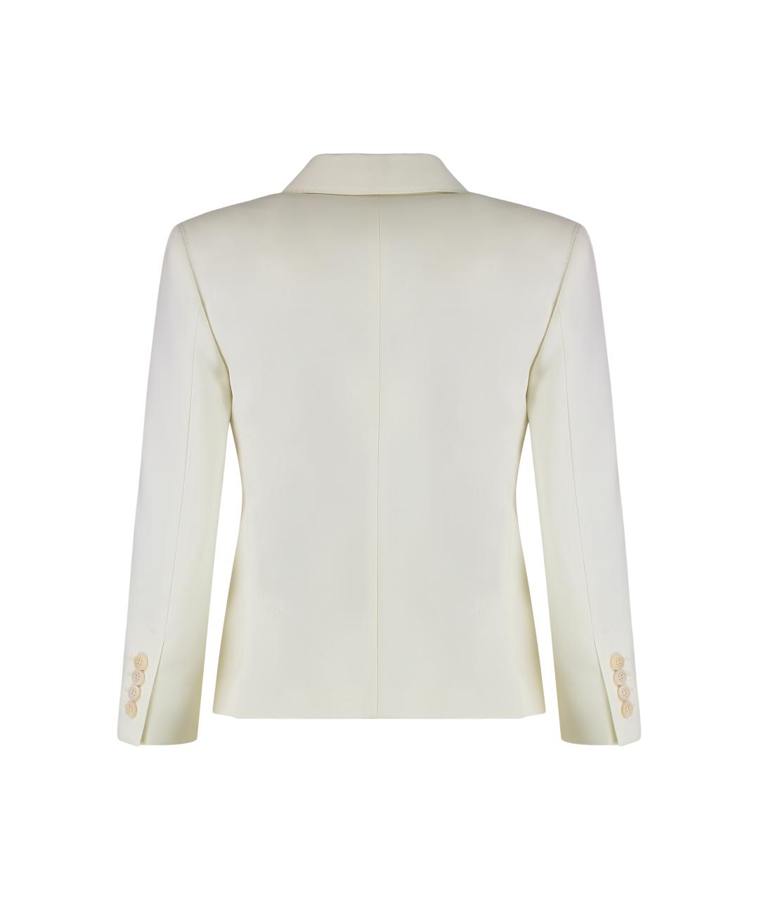 MAX MARA Белый шерстяной жакет/пиджак, фото 2