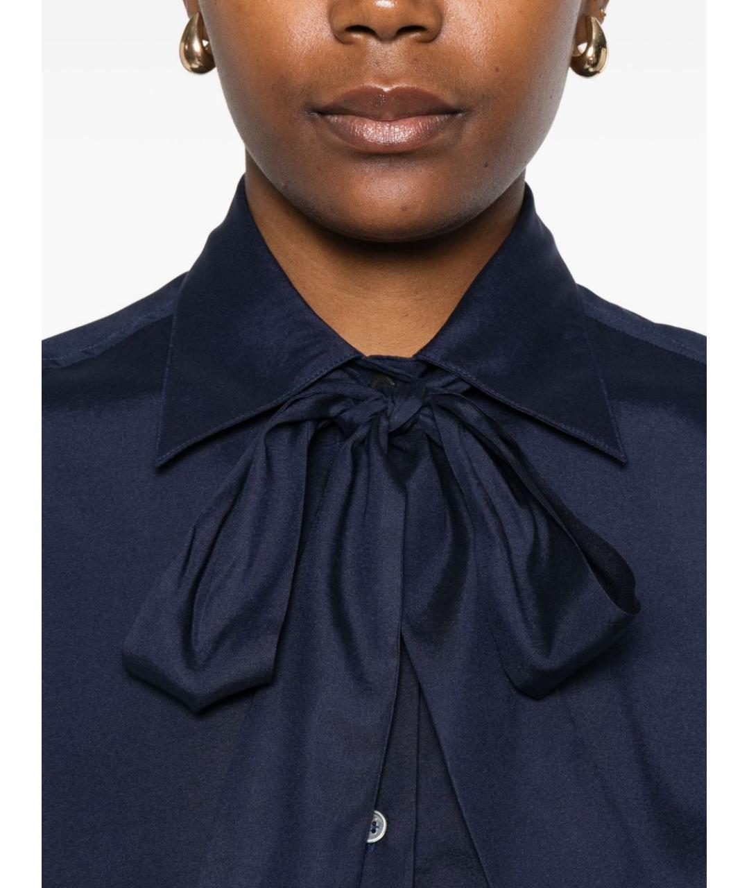 ARCHIVIO 67 Синяя шелковая рубашка, фото 3