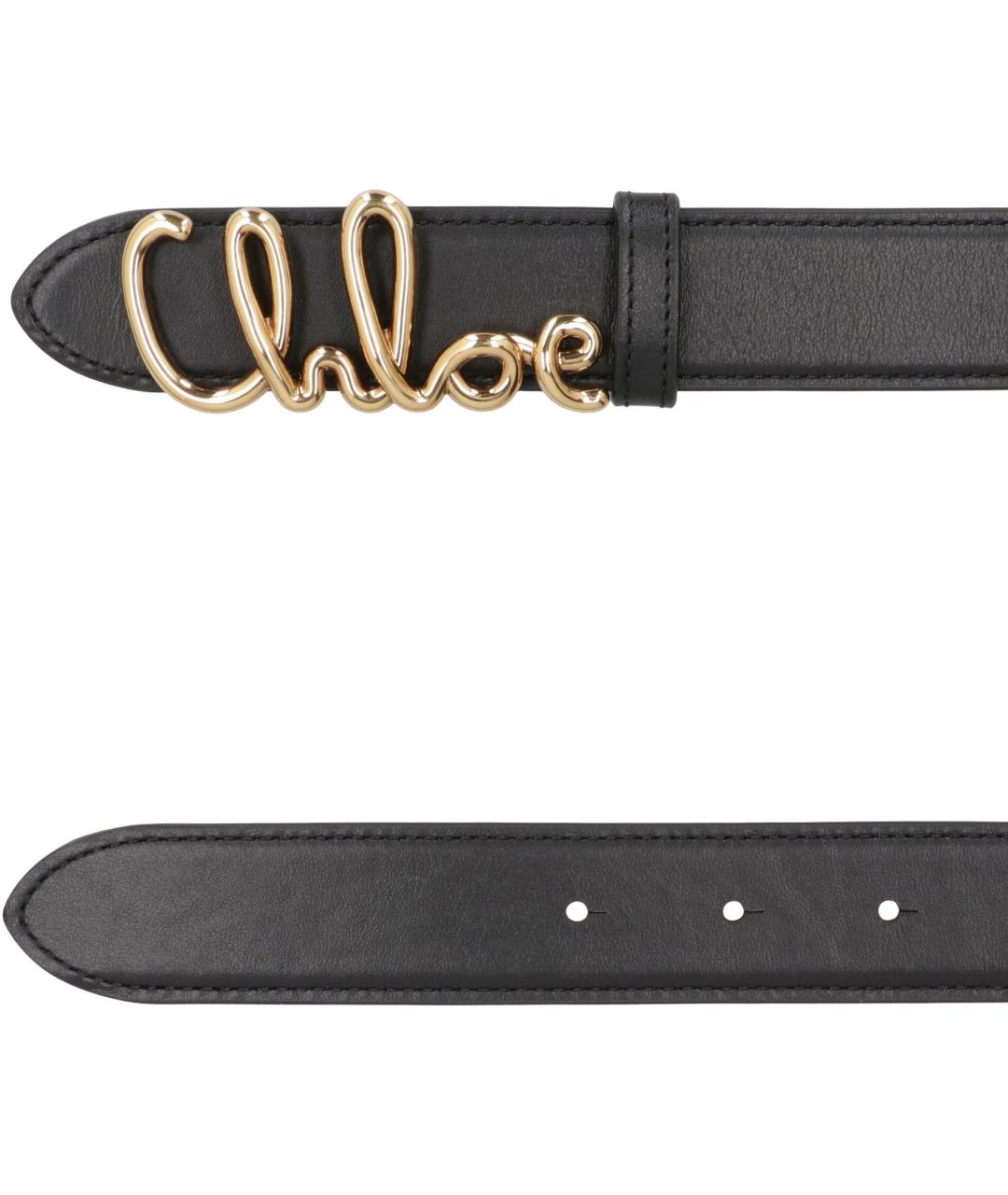 CHLOE Черный кожаный ремень, фото 3