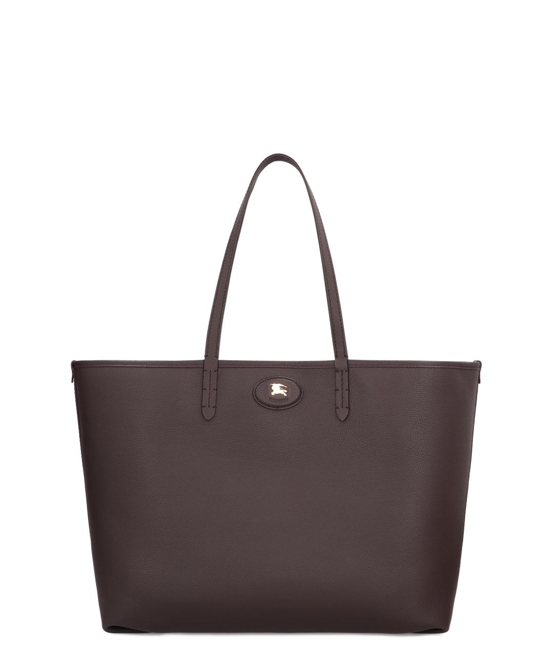 BURBERRY Коричневая кожаная сумка тоут, фото 1