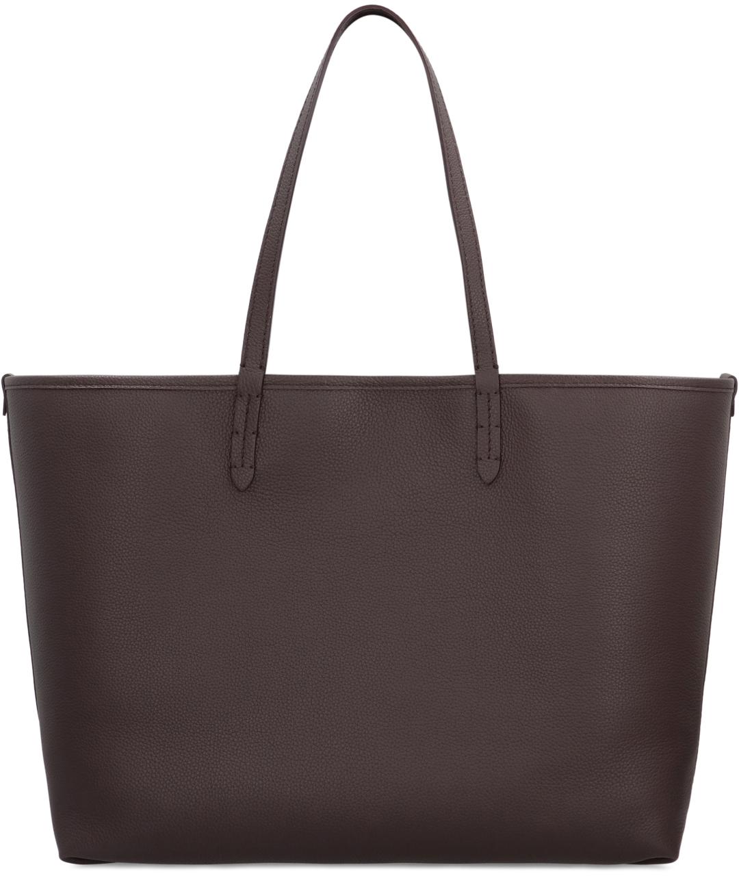 BURBERRY Коричневая кожаная сумка тоут, фото 4