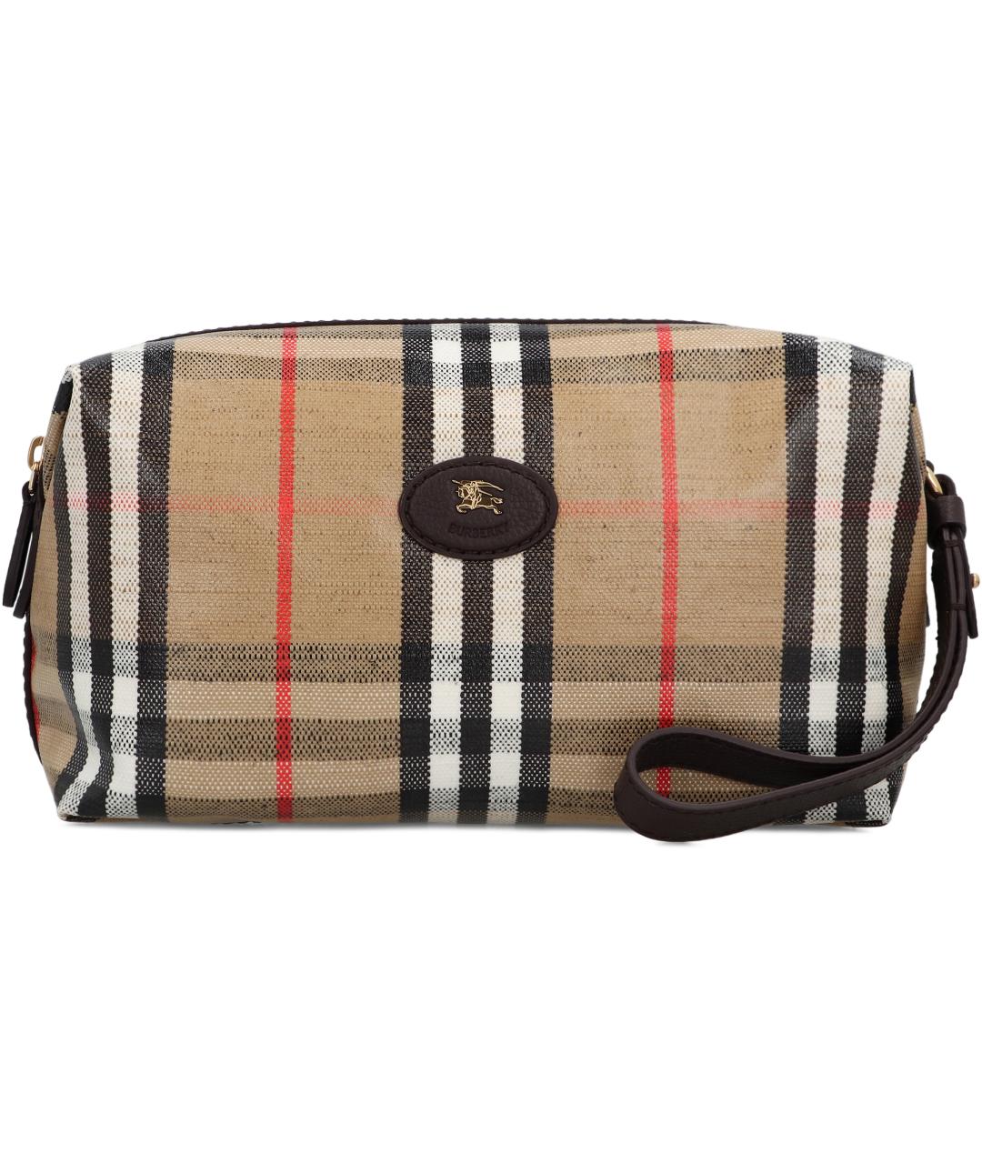 BURBERRY Бежевая тканевая барсетка, фото 1