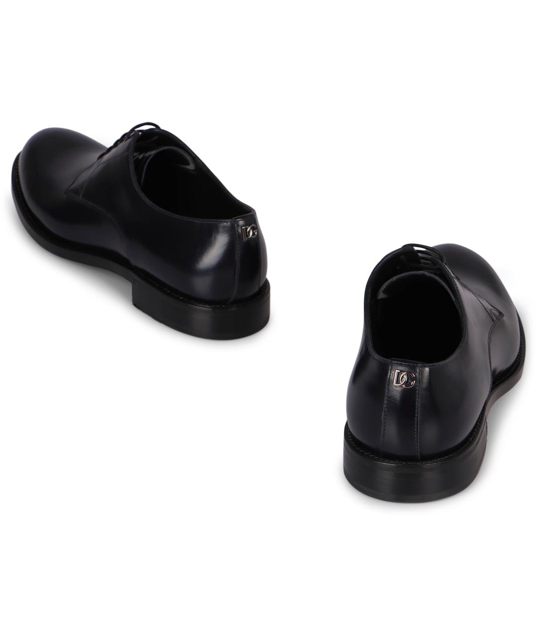 DOLCE&GABBANA Черные кожаные туфли, фото 4