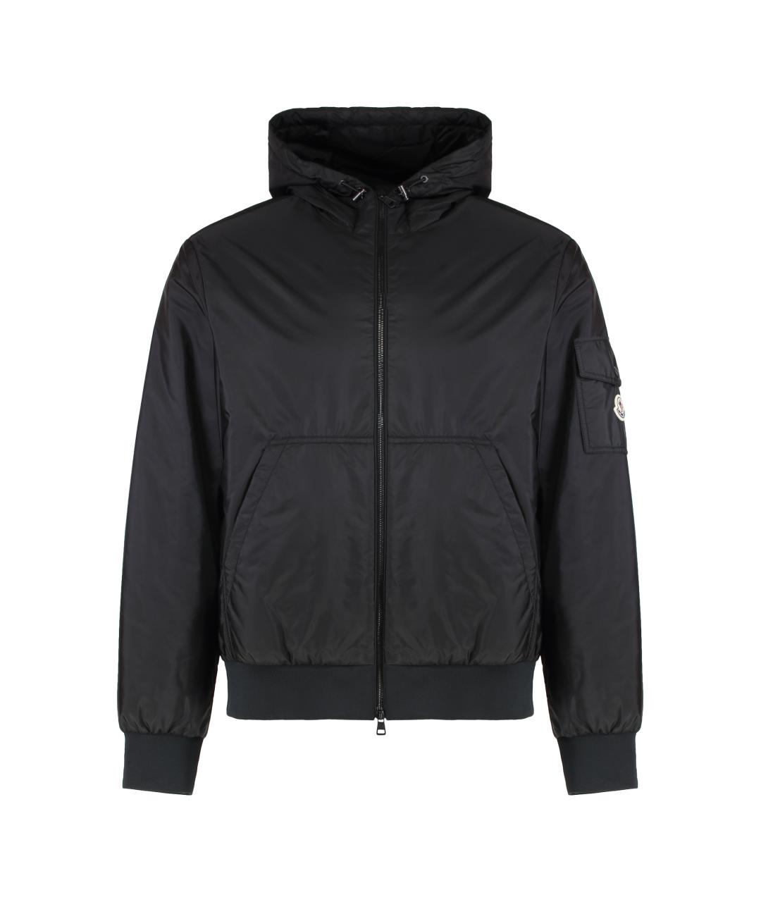 MONCLER Черная полиэстеровая куртка, фото 1