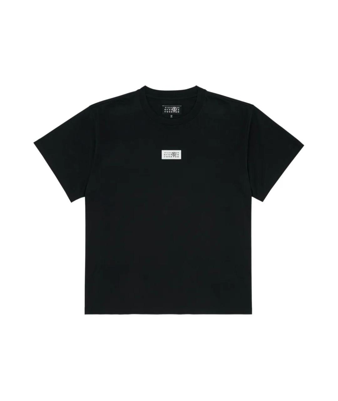 MM6 MAISON MARGIELA Черная хлопковая футболка, фото 1