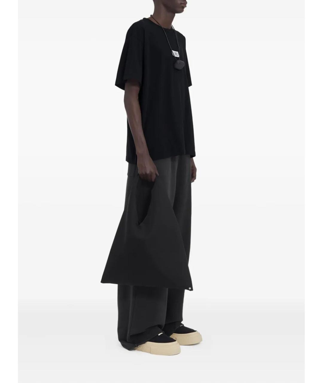 MM6 MAISON MARGIELA Черная хлопковая футболка, фото 2