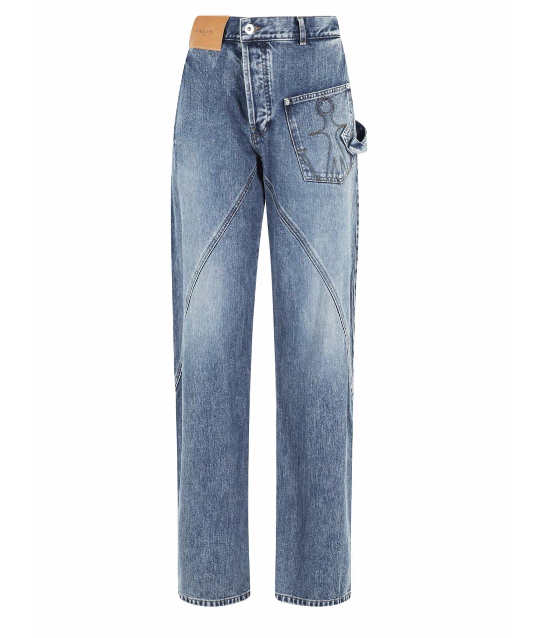 J.W.ANDERSON Синие хлопковые прямые джинсы, фото 1