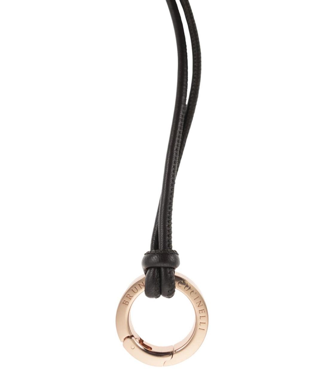 BRUNELLO CUCINELLI Коричневая кожаная подвеска, фото 2
