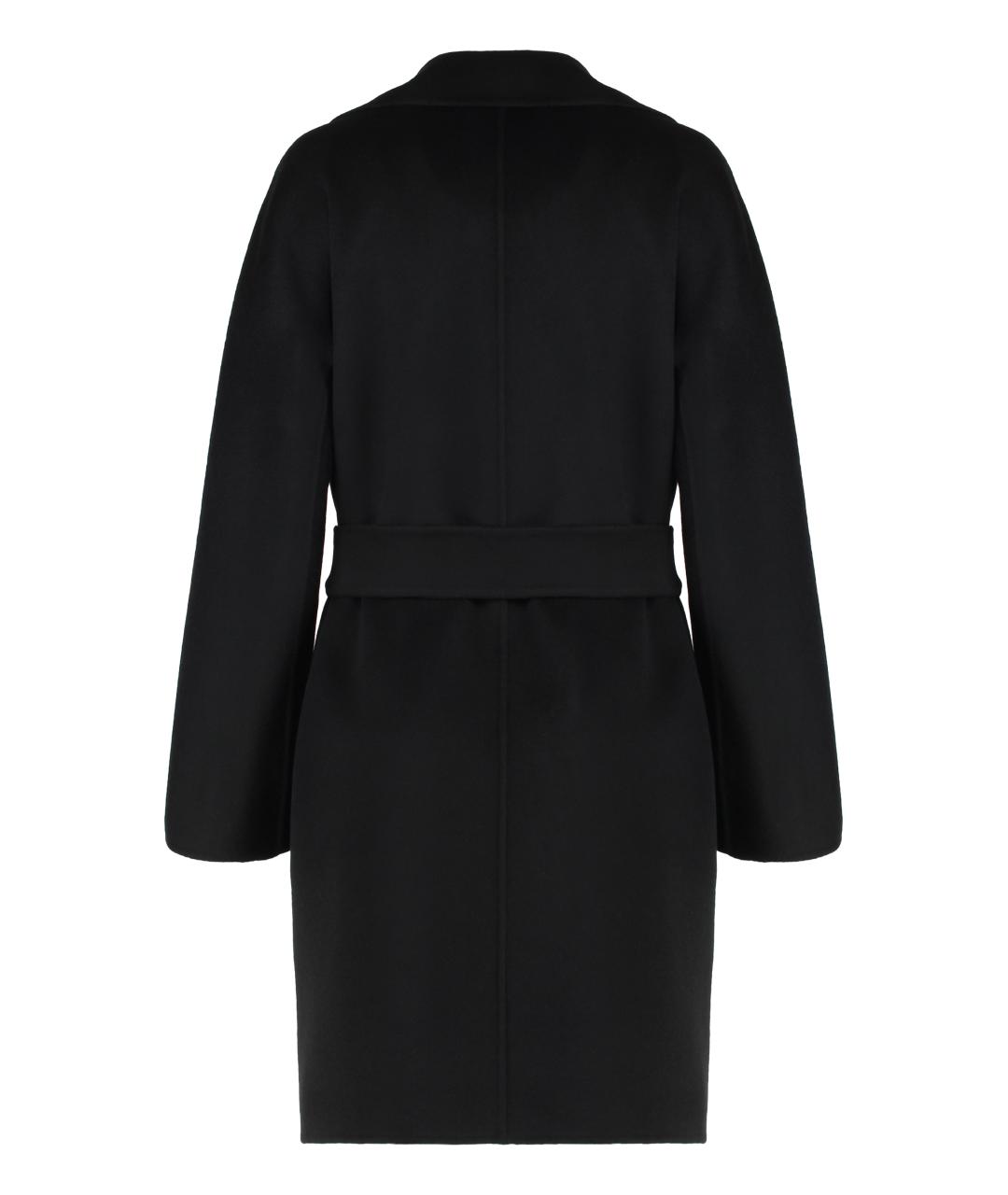 MAX MARA STUDIO Черное шерстяное пальто, фото 2