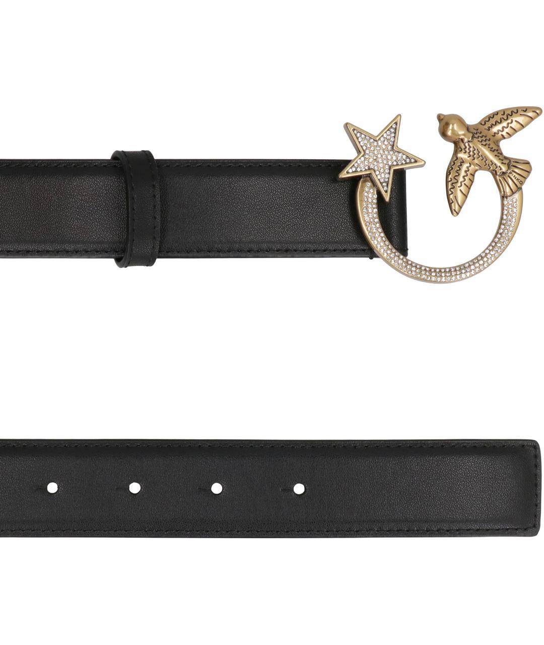 PINKO Черный кожаный ремень, фото 2