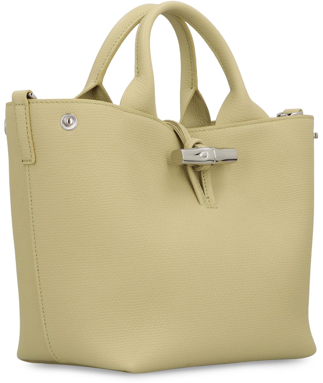 LONGCHAMP Зеленая кожаная сумка с короткими ручками, фото 2