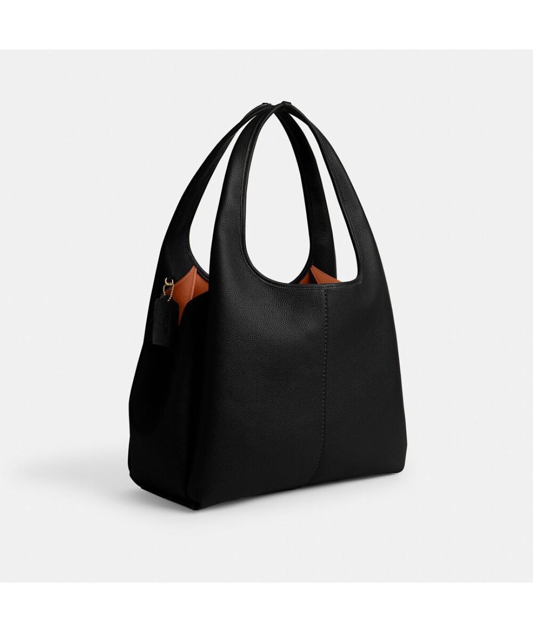 COACH Черная кожаная сумка через плечо, фото 2