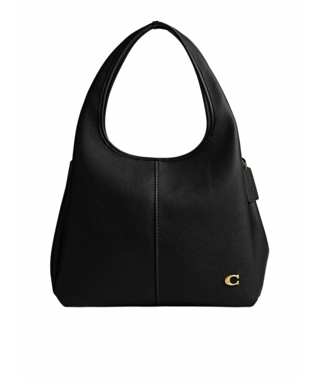 COACH Черная кожаная сумка через плечо, фото 1