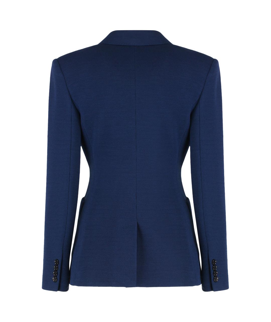 MAX MARA Синий шерстяной жакет/пиджак, фото 2