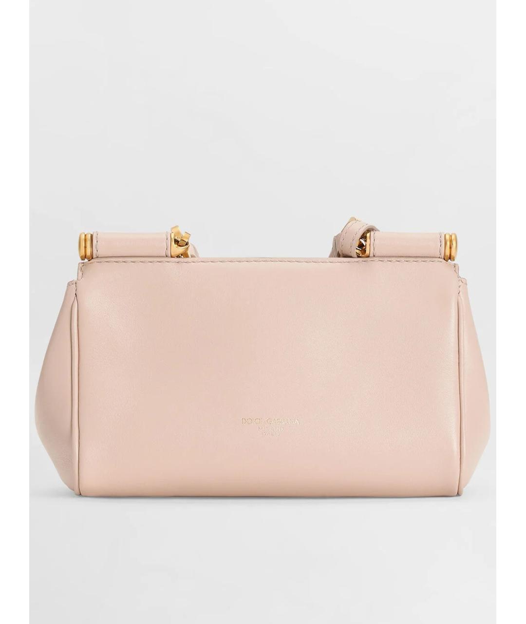 DOLCE&GABBANA Бежевая кожаная сумка тоут, фото 4