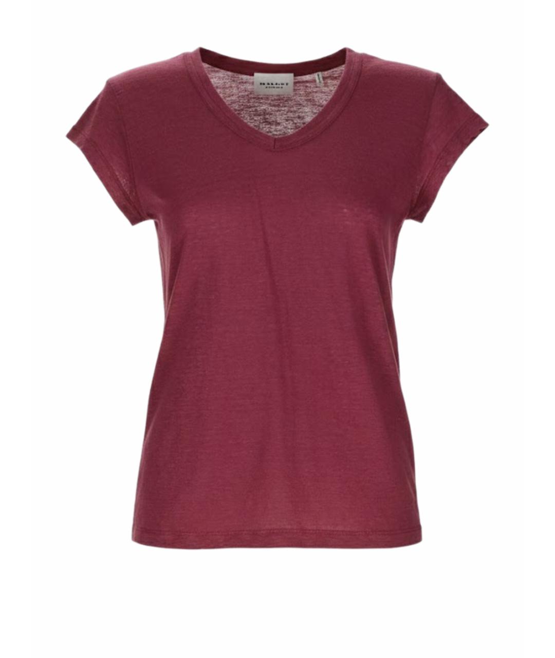 ISABEL MARANT Бордовая футболка, фото 1