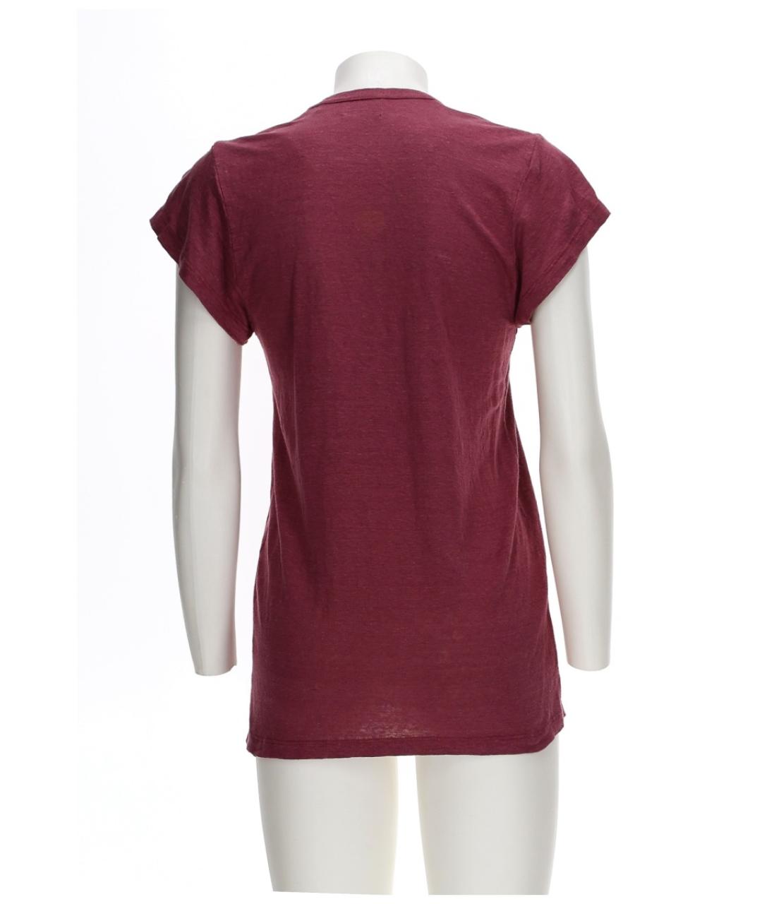 ISABEL MARANT Бордовая футболка, фото 2