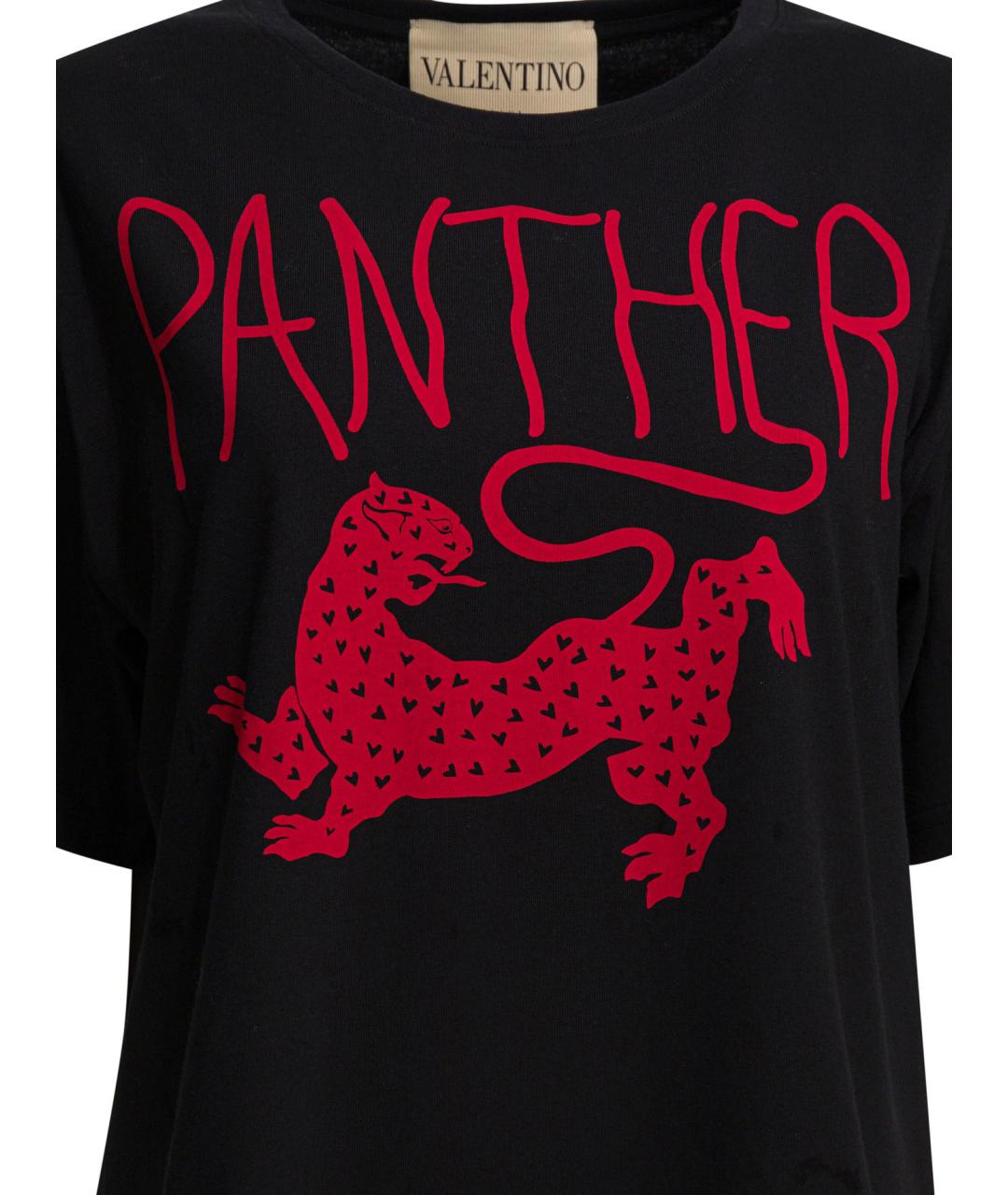 VALENTINO Черная хлопковая футболка, фото 3