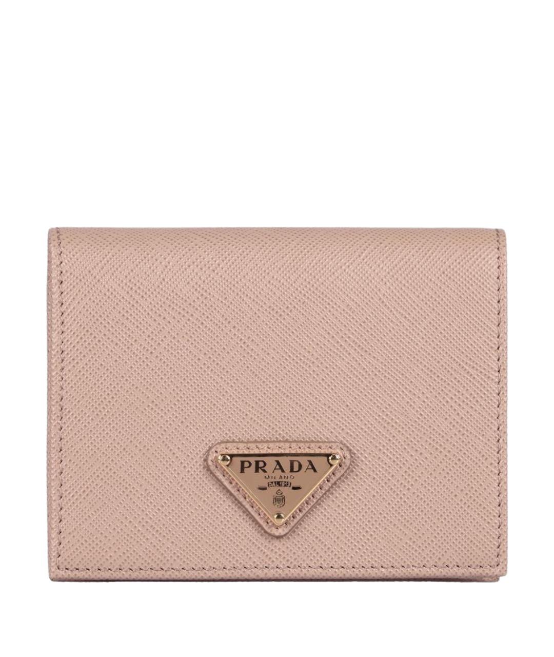 PRADA Розовый кожаный кошелек, фото 1