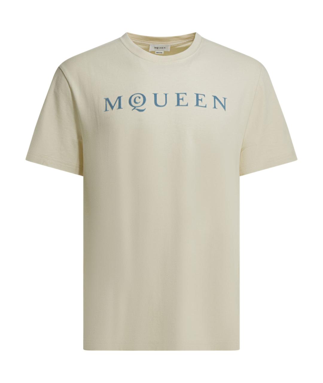ALEXANDER MCQUEEN Белая хлопковая футболка, фото 1