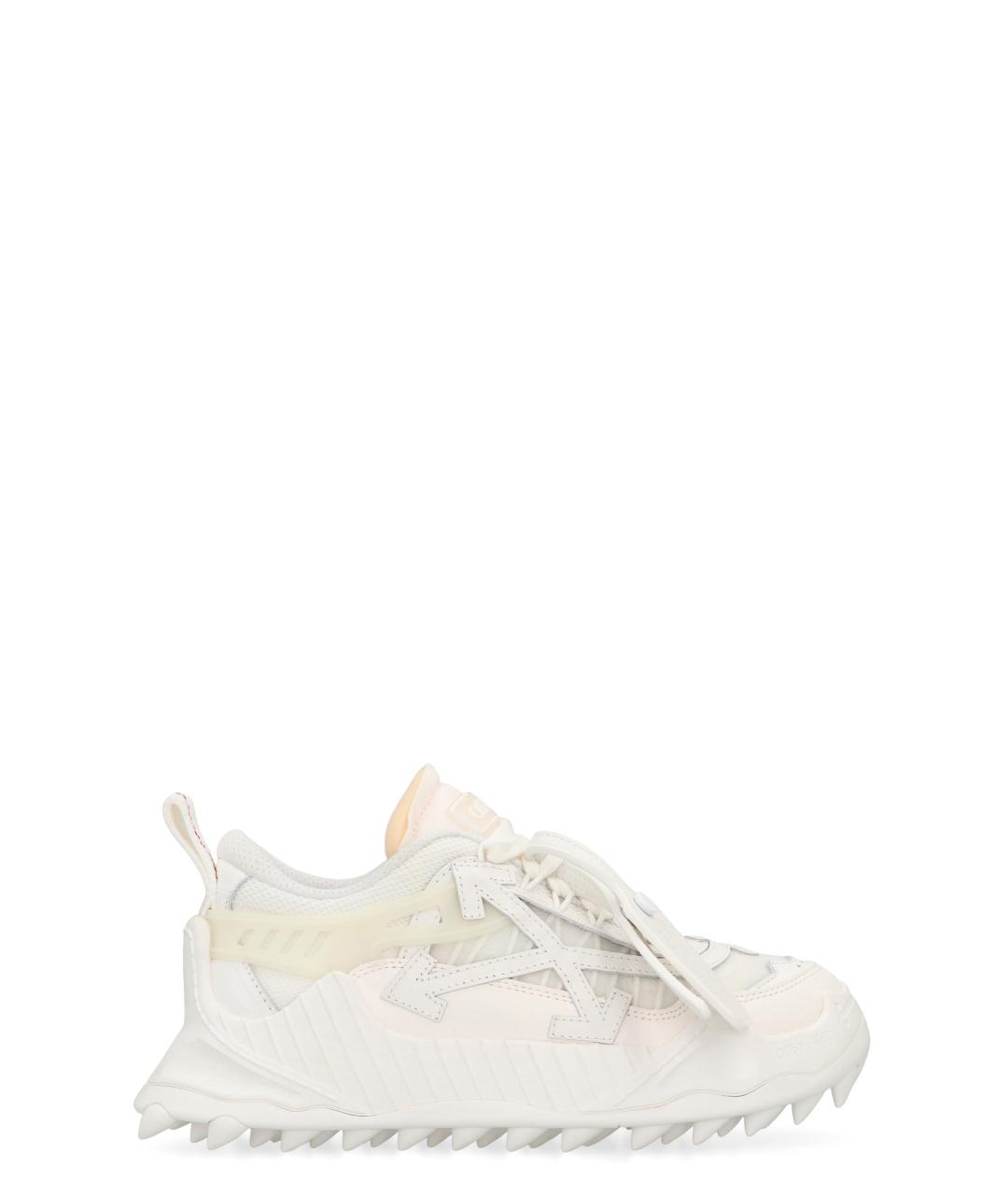 OFF-WHITE Белые текстильные кроссовки, фото 1