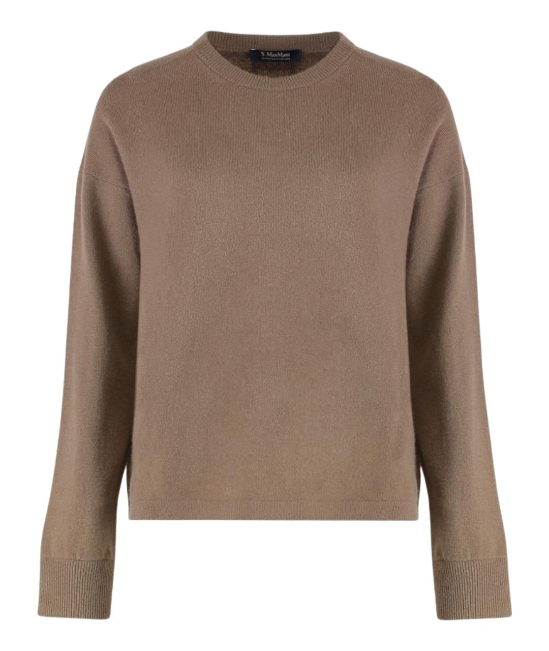 'S MAX MARA Коричневый шерстяной джемпер / свитер, фото 1