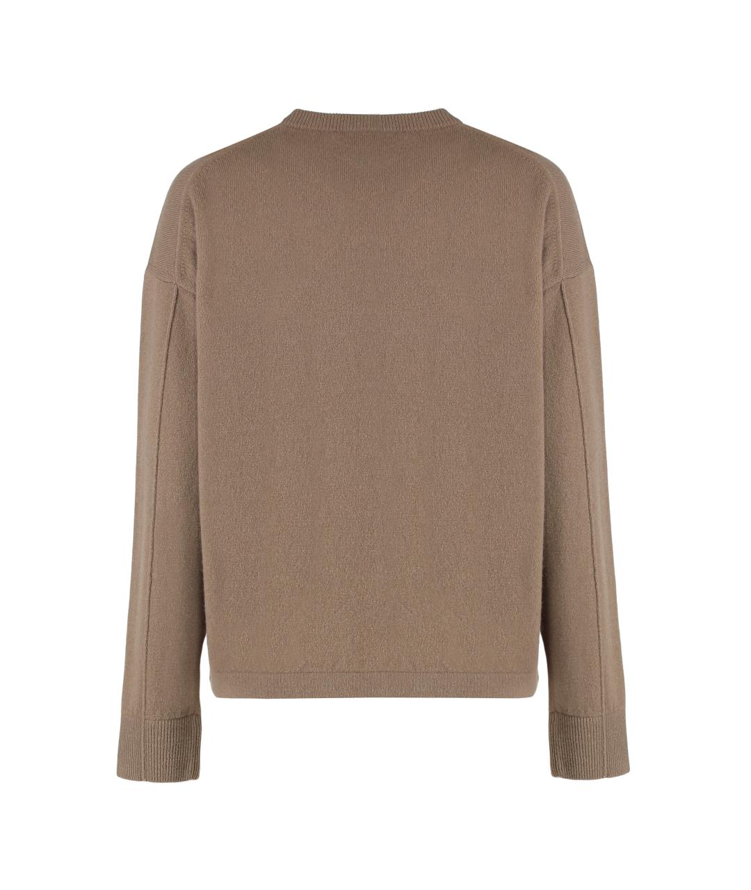 'S MAX MARA Коричневый кашемировый джемпер / свитер, фото 2