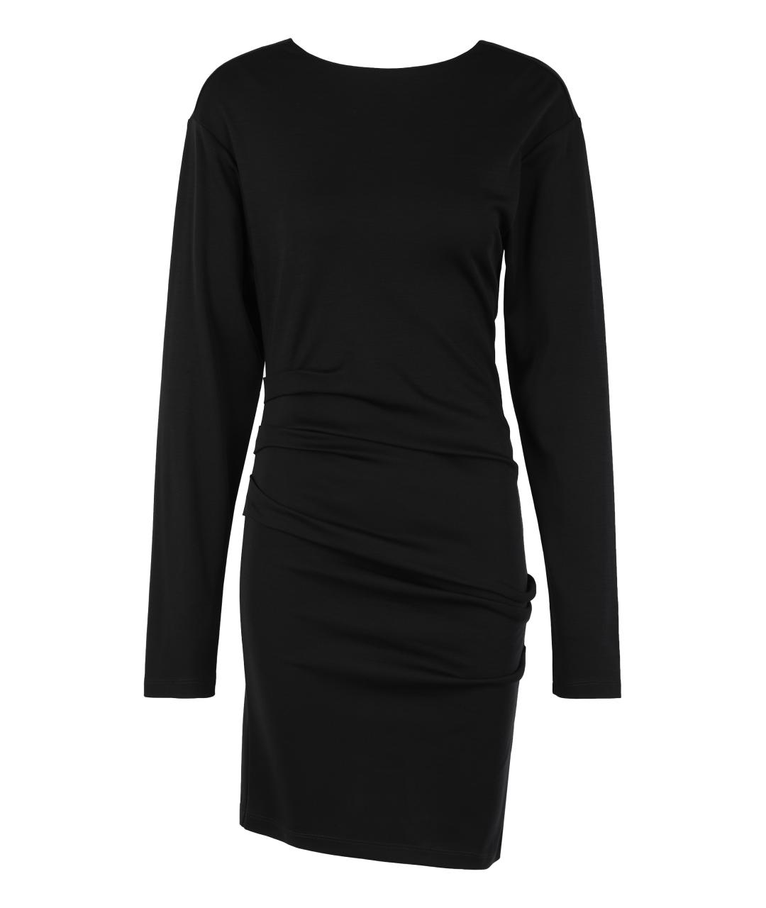 MAX MARA Черное шерстяное повседневное платье, фото 1