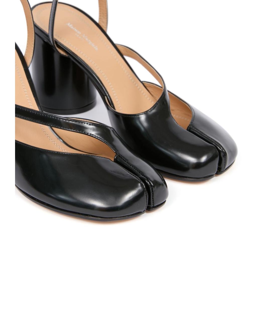 MAISON MARGIELA Черные кожаные туфли, фото 5