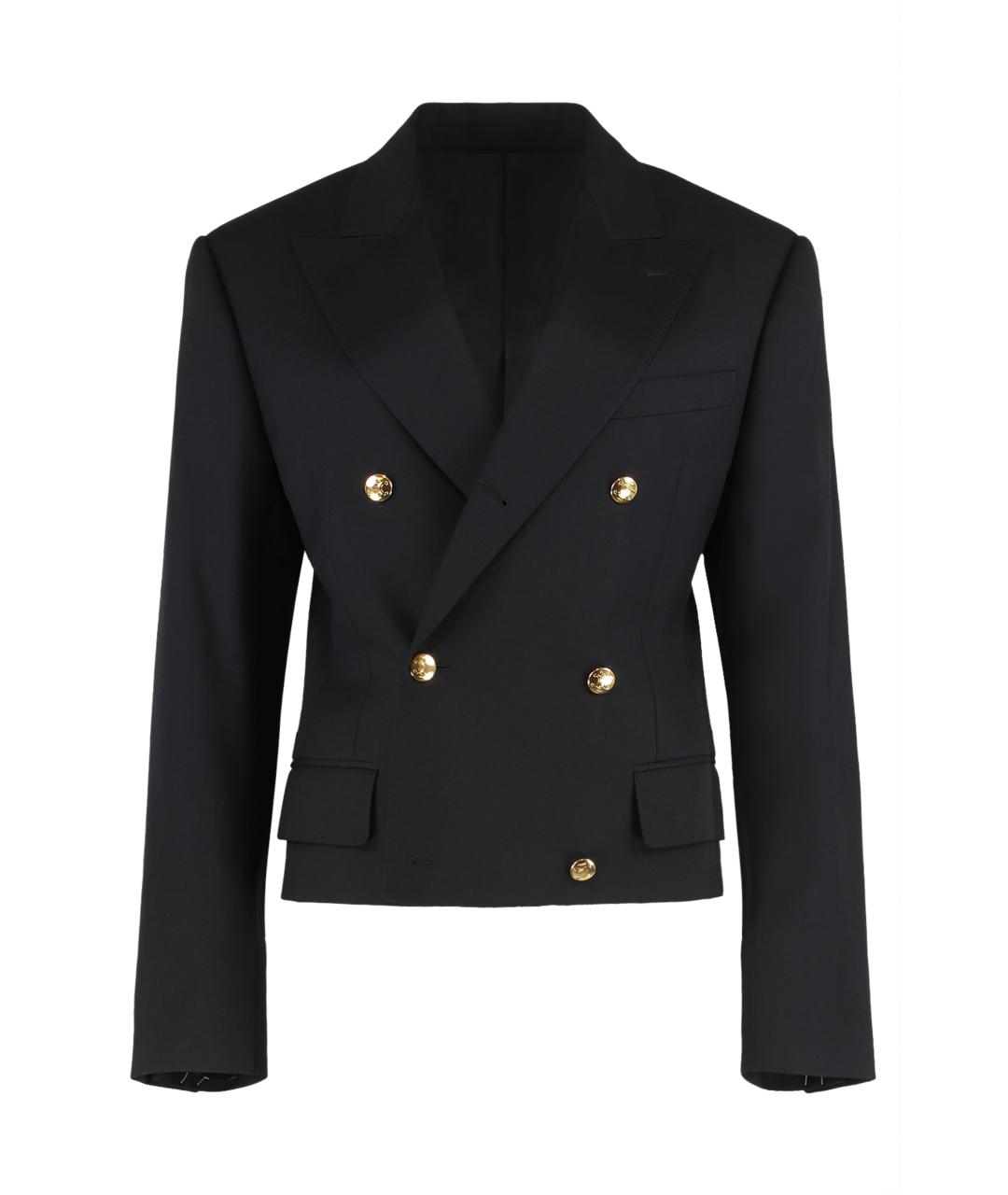 CELINE Черный шерстяной жакет/пиджак, фото 1