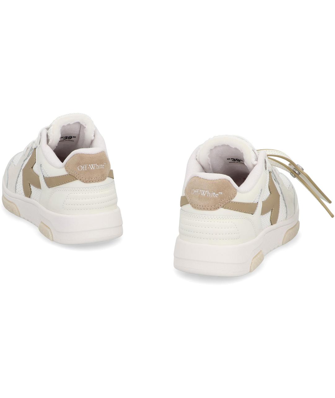 OFF-WHITE Белые текстильные кеды, фото 3