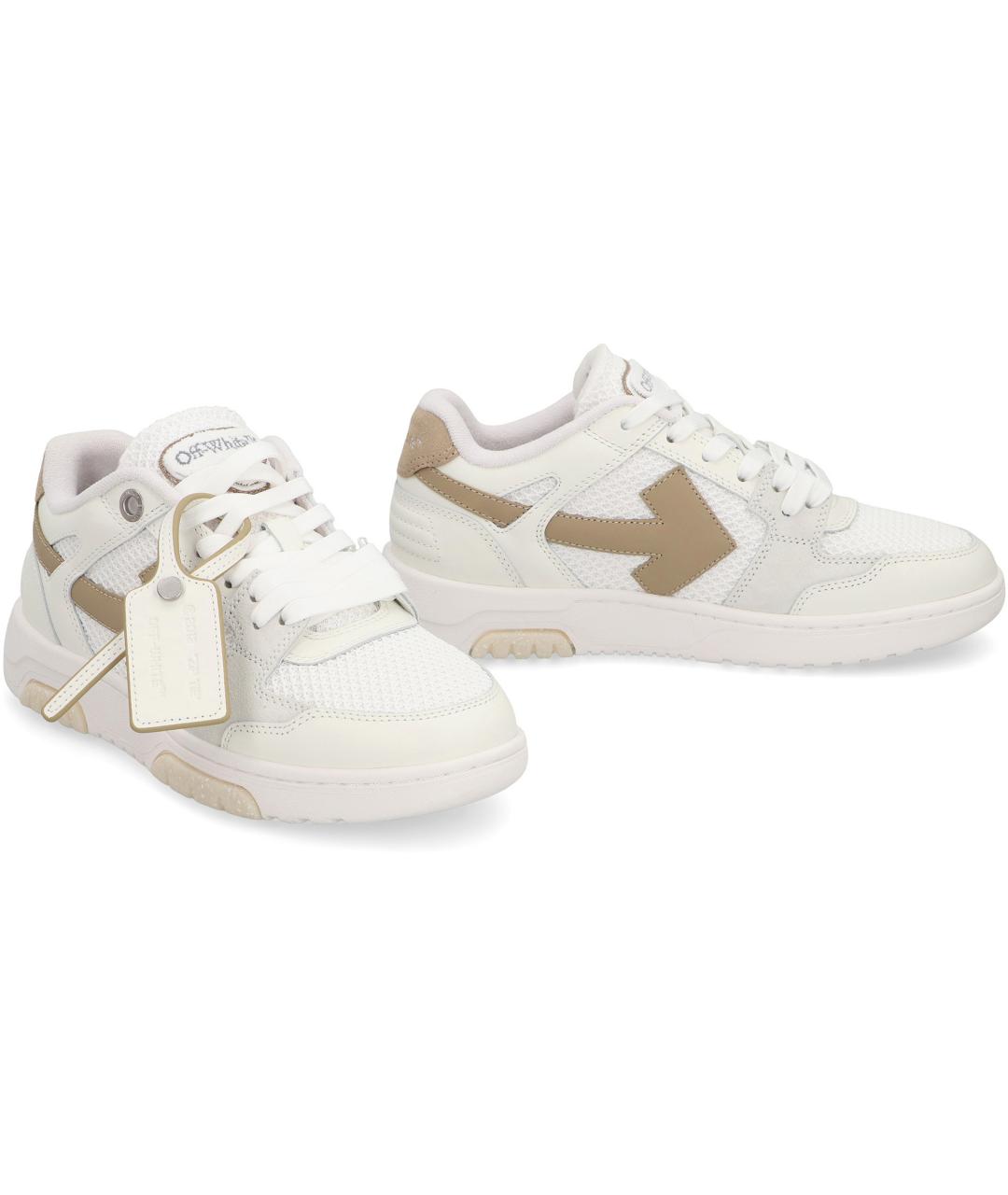OFF-WHITE Белые текстильные кеды, фото 2
