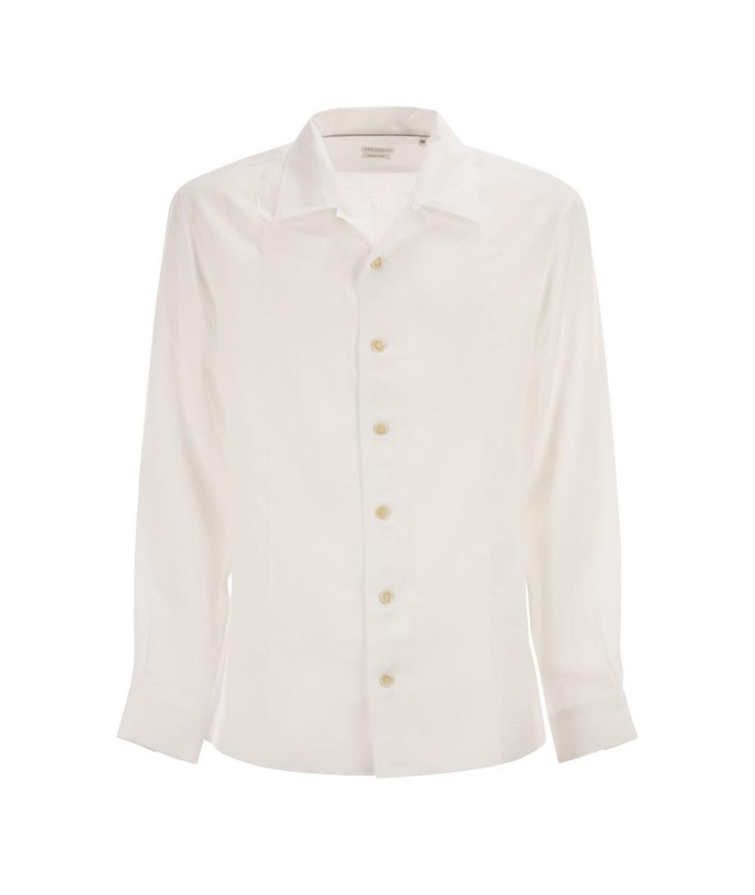 BRUNELLO CUCINELLI Белая льняная кэжуал рубашка, фото 1