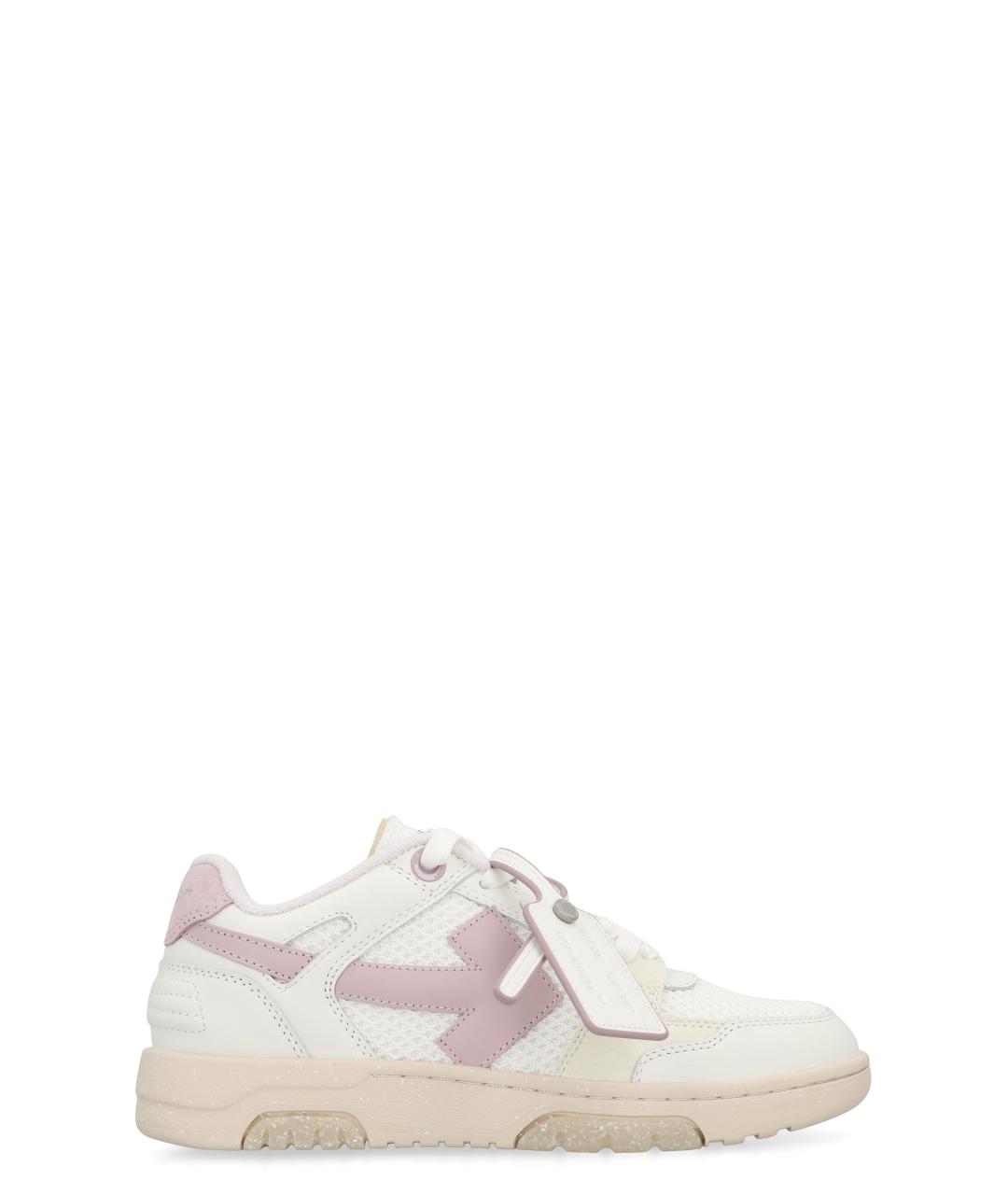 OFF-WHITE Белые кожаные кеды, фото 1