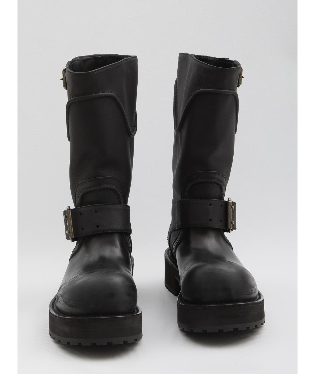 BALENCIAGA Черные кожаные высокие ботинки, фото 5