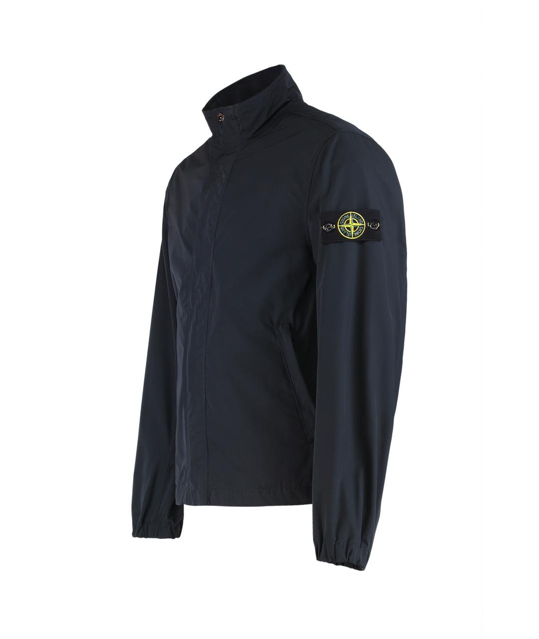 STONE ISLAND Темно-синяя полиэстеровая куртка, фото 3