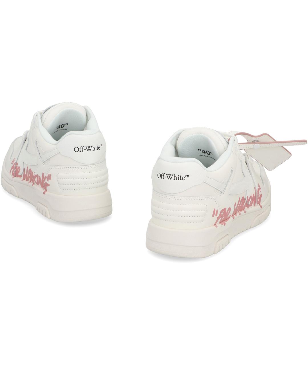 OFF-WHITE Белые кожаные кеды, фото 3