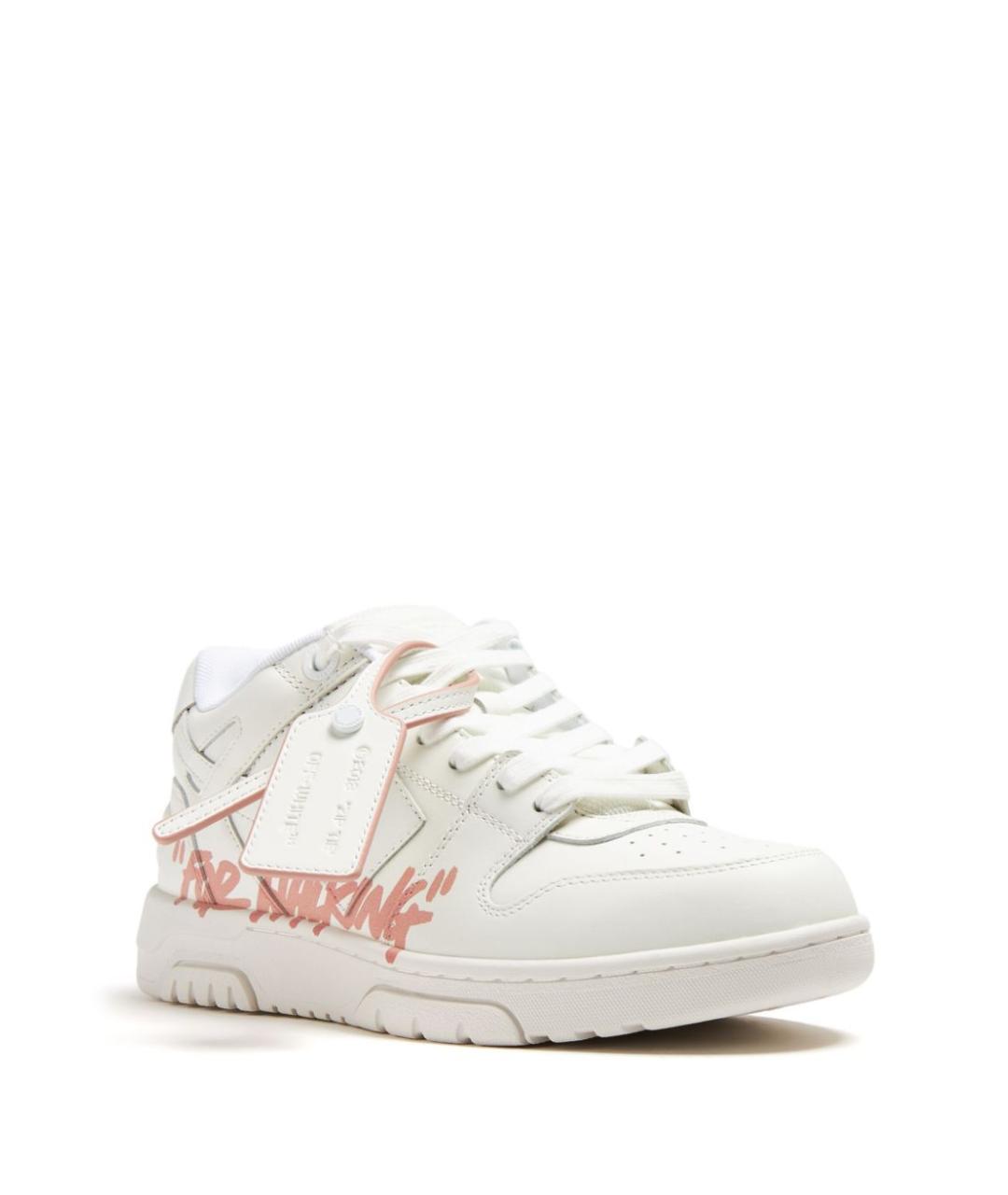 OFF-WHITE Белые кожаные кеды, фото 4