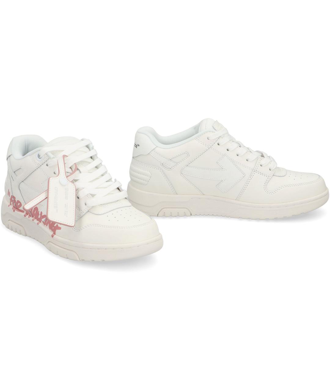 OFF-WHITE Белые кожаные кеды, фото 2