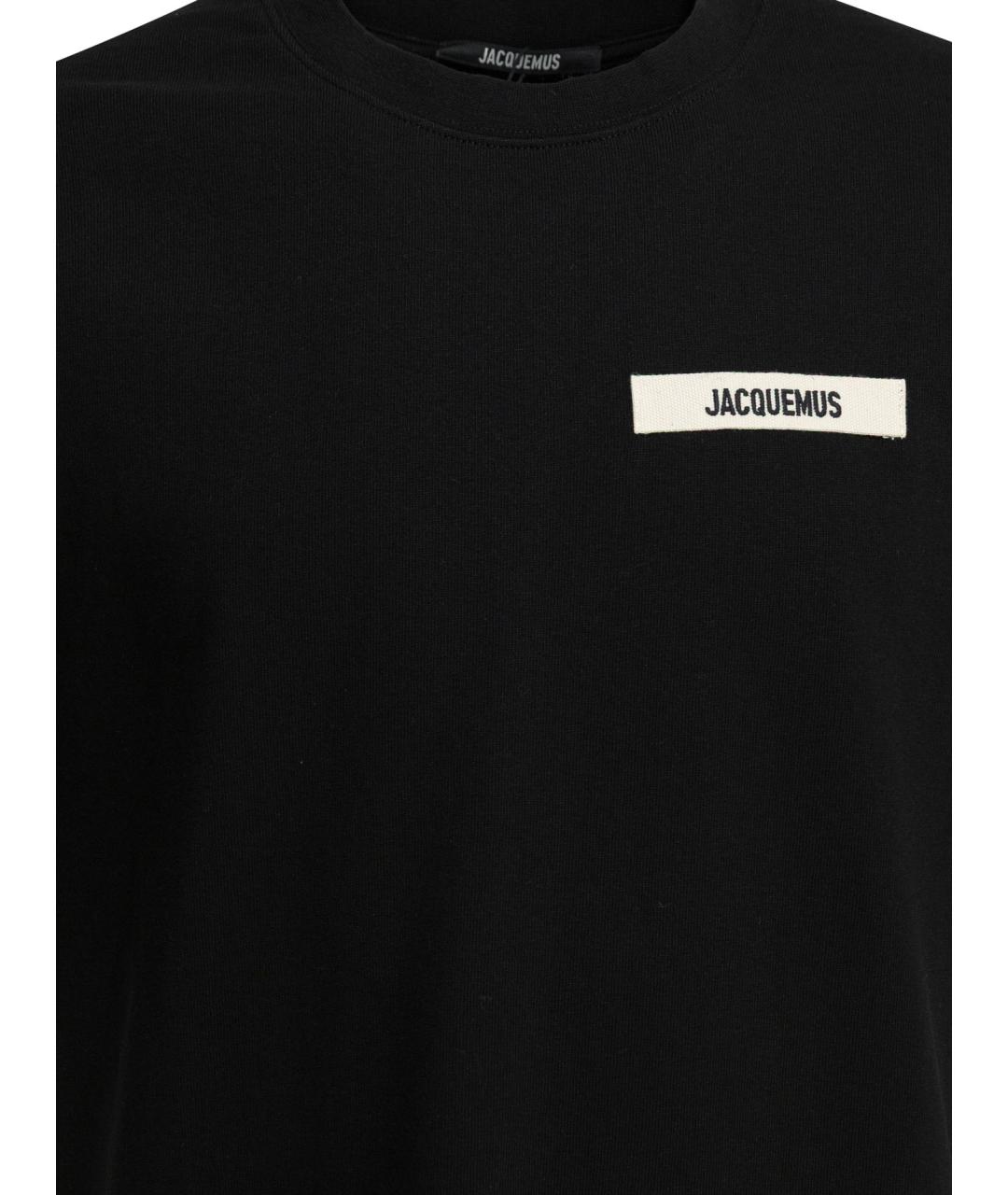 JACQUEMUS Черная хлопковая футболка, фото 3