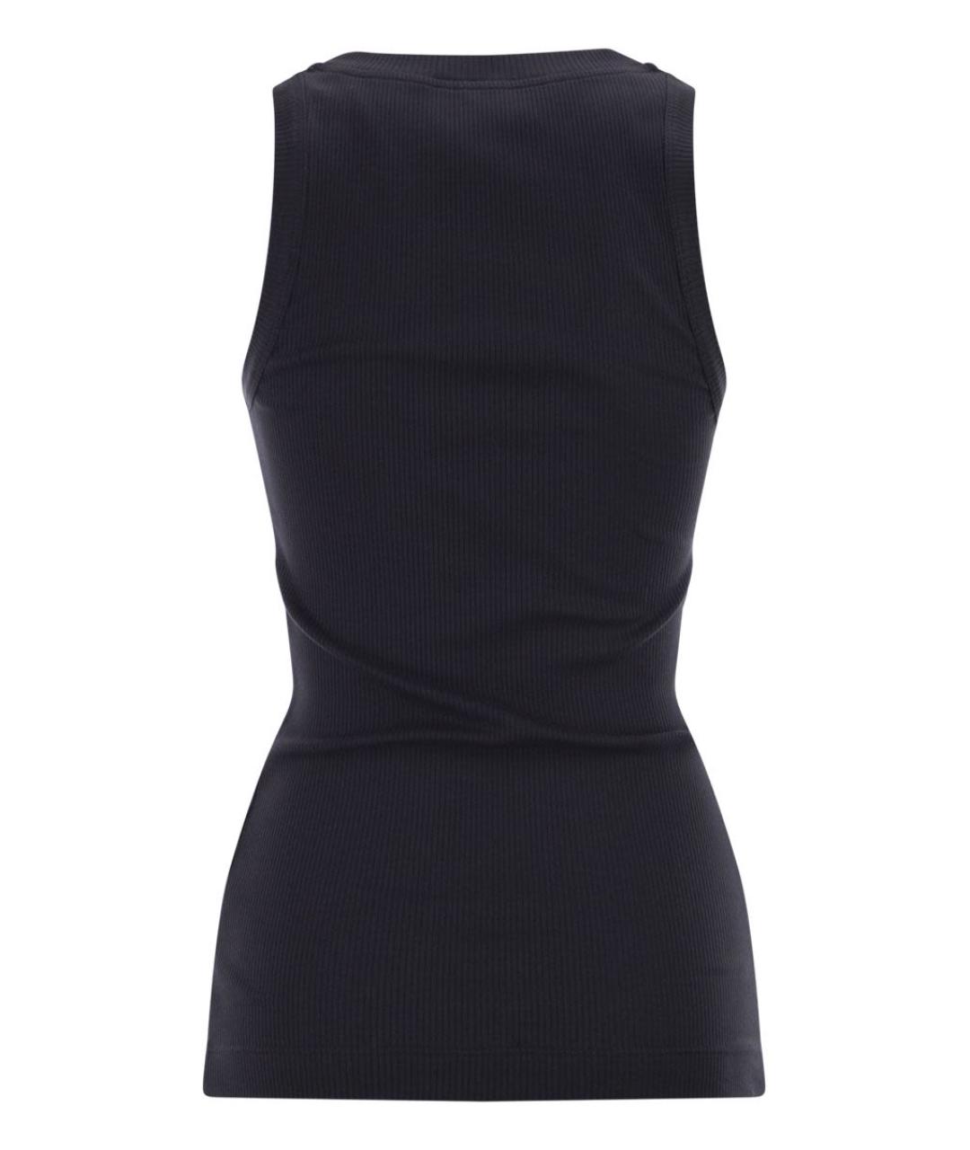 BRUNELLO CUCINELLI Темно-синяя хлопковая майка, фото 2