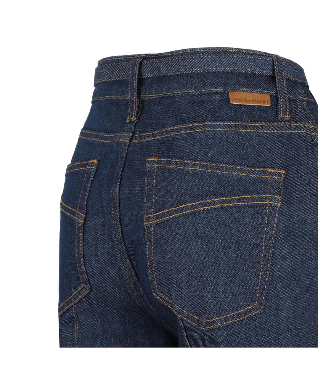 ZIMMERMANN Синие хлопковые прямые джинсы, фото 4