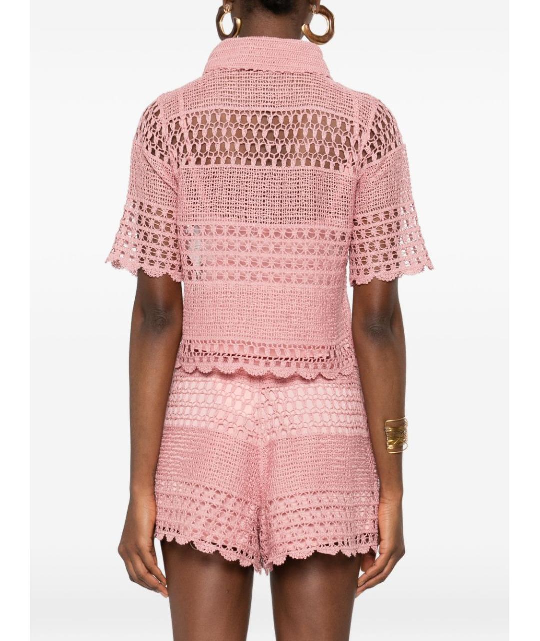 ZIMMERMANN Розовая хлопковая футболка, фото 5