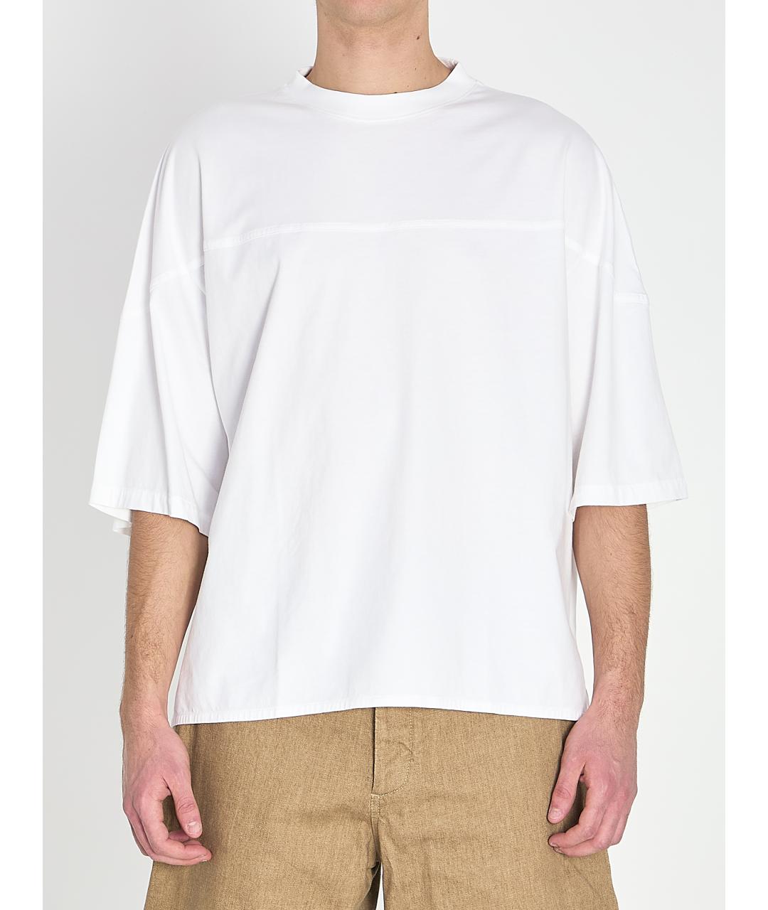 JACQUEMUS Белая хлопковая футболка, фото 5