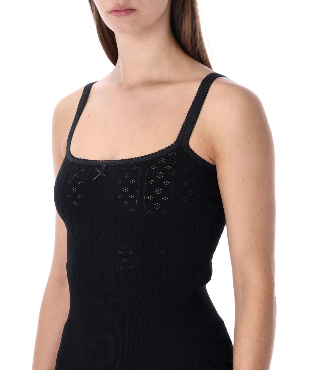 J.W.ANDERSON Черная вискозная майка, фото 4